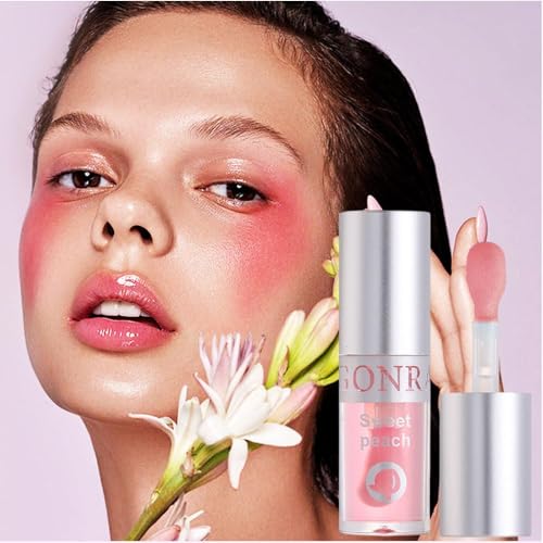 My Colors 3 Pcs Moisturizing Lip Oil Set, Hydrating Lip Glow Oil Moisturizing Lip Oil Gloss Transparent No Sticky Lip Gloss Lip Balm Lip Care for Women Girls - A, 4g