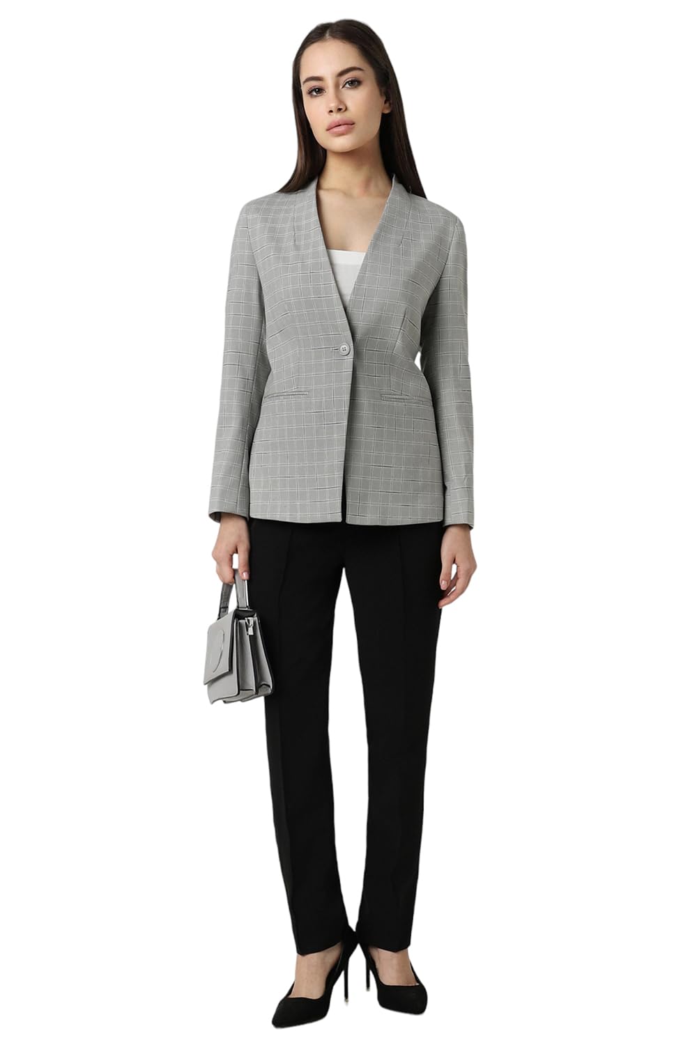 Van Heusen Women's Blazer (VWBZFRGFD79538_Grey