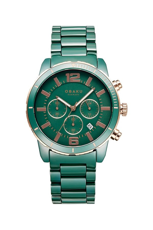 Obaku Analog Green Dial Men's Watch-V278GCEECE