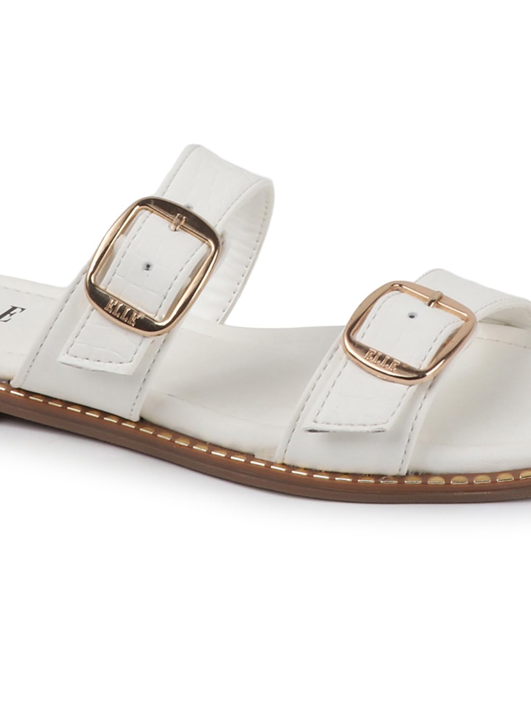 ELLE Women Fashion Sandal,White,UK-3