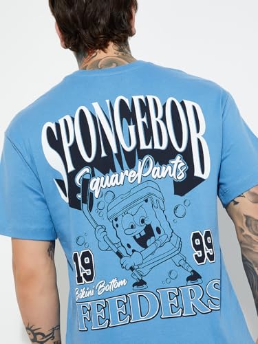 Max Men's Regular Fit T-Shirt (UBCKHCTS005LI_Blue