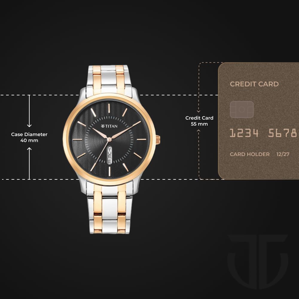 Titan Black Dial Analog Watch for Men-NR1825KM02