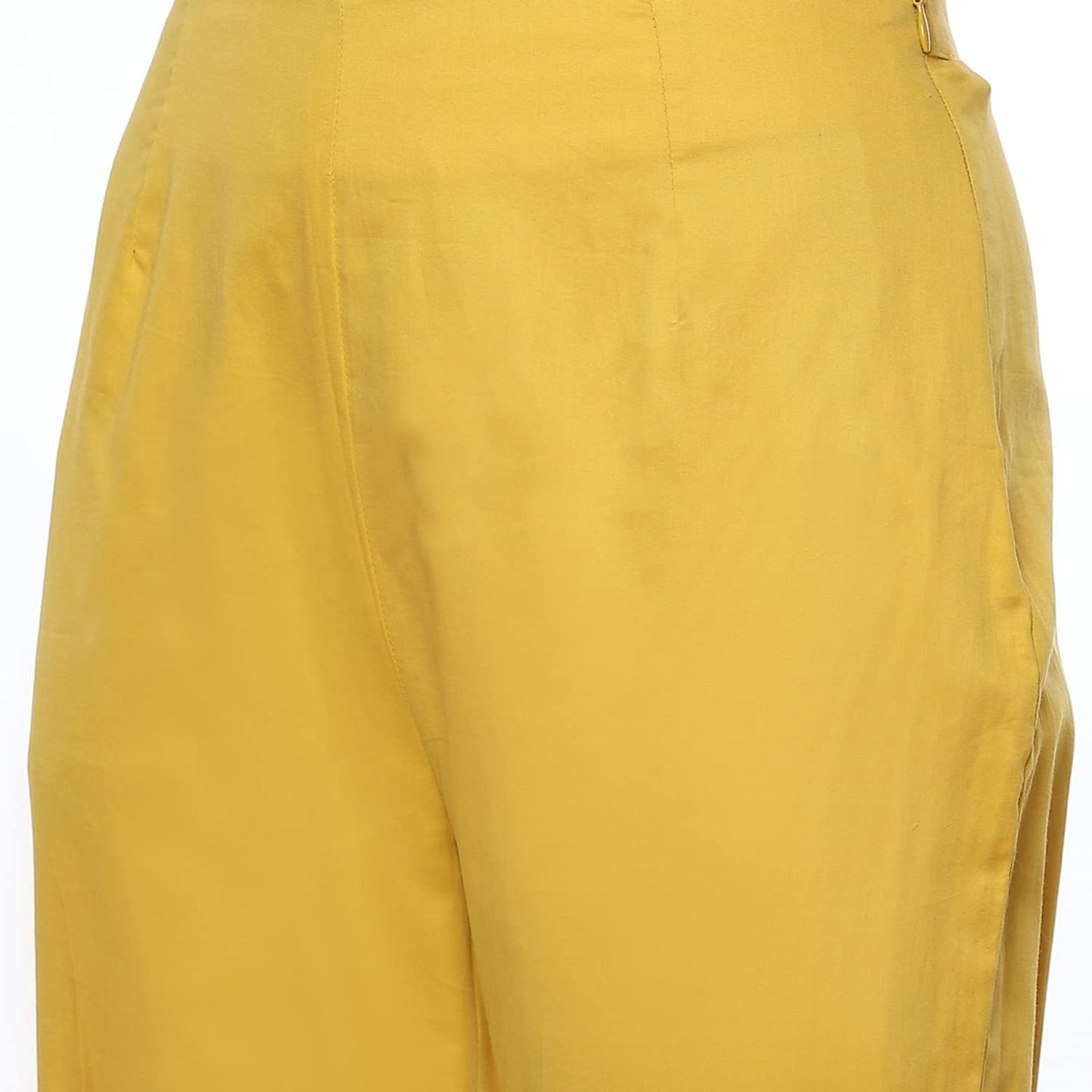 BIBA WOMEN EMBROIDERY NARROW SALWAR KURTA DUPATTA(SKDCHIKANKA8152_YELLOW_34)