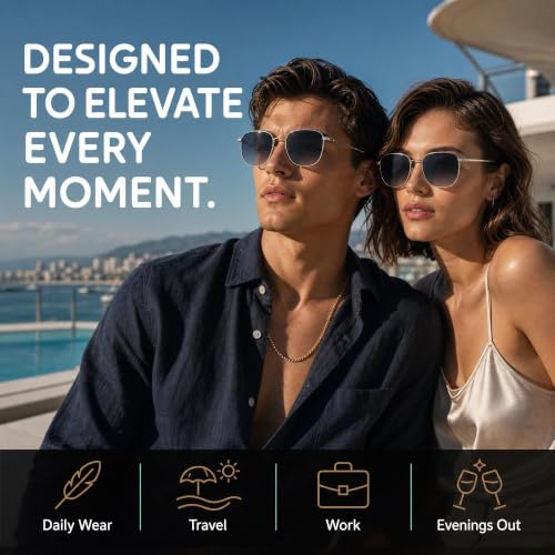 John Jacobs Grey | Full Rim Hexagonal Stylish & Premium Sunglasses | JJ Acetate | Polarized and 100% UV Protected | Men & Women | Extra Narrow | JJ S12807S