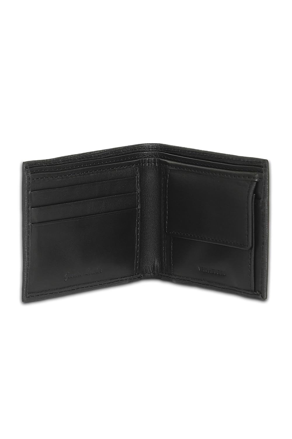 Van Heusen Leather Men Black Belt And Wallet