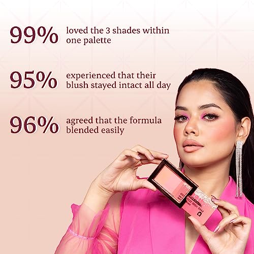 Typsy Beauty Cha Ching 3-in-1 Coral Pink Powder Blush I Hustler I Lightweight & Buildable I Hydrating Formula with Haylauronic Acid I Easy Glide & Superior Blendability I Vegan & Paraben Free | 8.5g