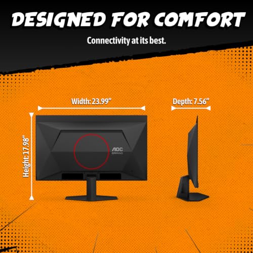 AOC Gaming Q27G41ZE QHD IPS Gaming Monitor 27" 2560x1440 240Hz 0.3ms, Game Console Ready, 3 Sides, Frameless, 1 HDMI 2.0, 1 Display Port, 3 Year Zero Glow Spot