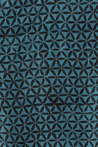 Taneira Women Blue Contemporary Pure Silk Block Print Saree with Unstitched Blouse Piece (SHH08D00032-Blue)