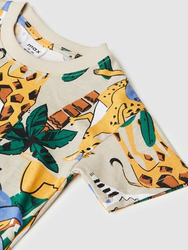 Max Boys Printed Shorts Set (Yellow_18-24 M)