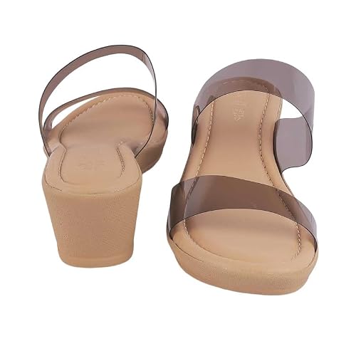 tresmode PARKLANE Black Women's Dress Wedge Sandals in Size 4 UK / 37 EU