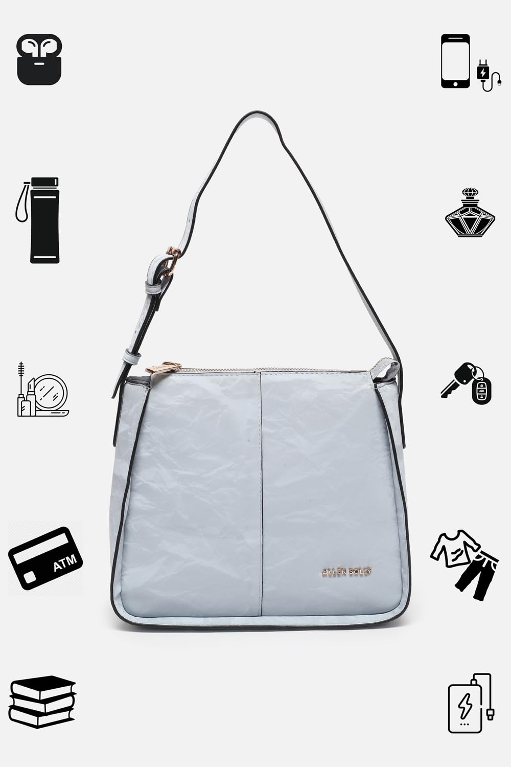 Women Light Blue Casual Handbag