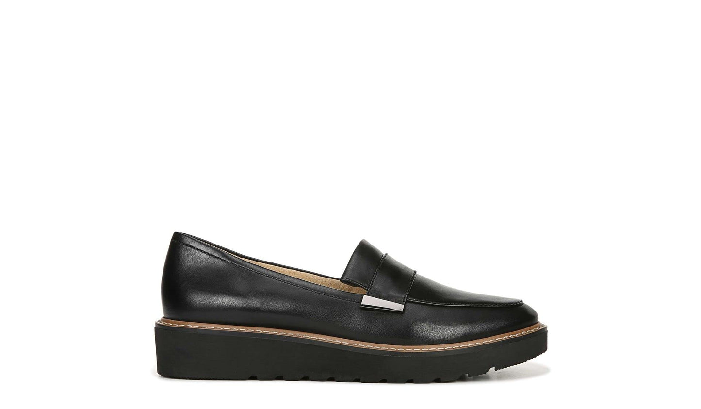 Naturalizer Women's Adiline Slip On/Loafer/Moc, Black Leather 7 M US