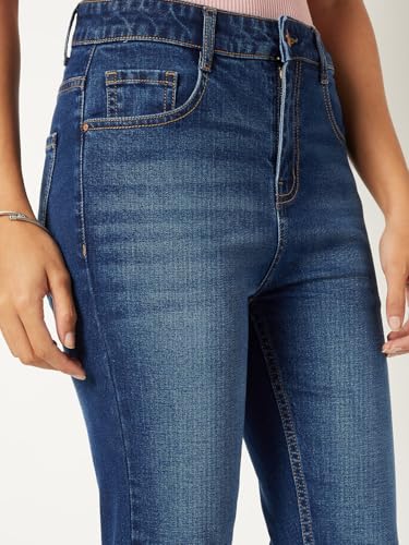 Max Women Washed Slim Straight Jeans (Blue_26)