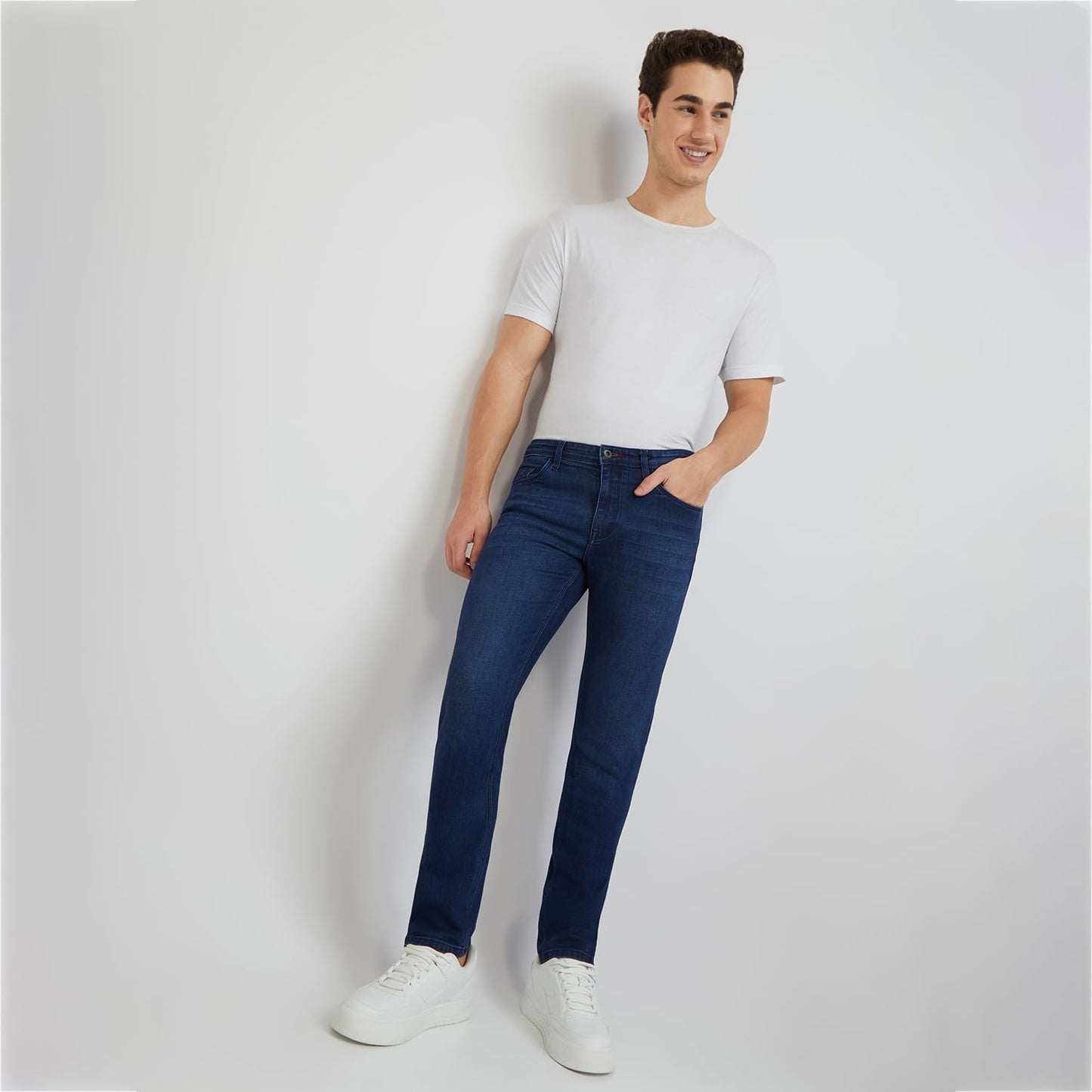 Raymond Men's Slim Jeans (RCYL00462-B7_Dark Blue