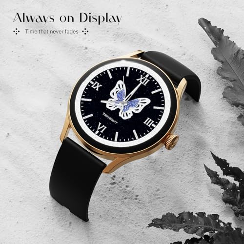 Fire-Boltt Glitz Women Smart Watch with 1.19” AMOLED Display, Bluetooth Calling, Rotating Crown, Always On Display, 1000 Nits Brightness, IP68 Waterproof Midnight Black