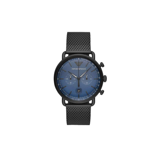 Emporio Armani Mens Metallic Chronograph Watch - AR11201I (Blue_Free Size)