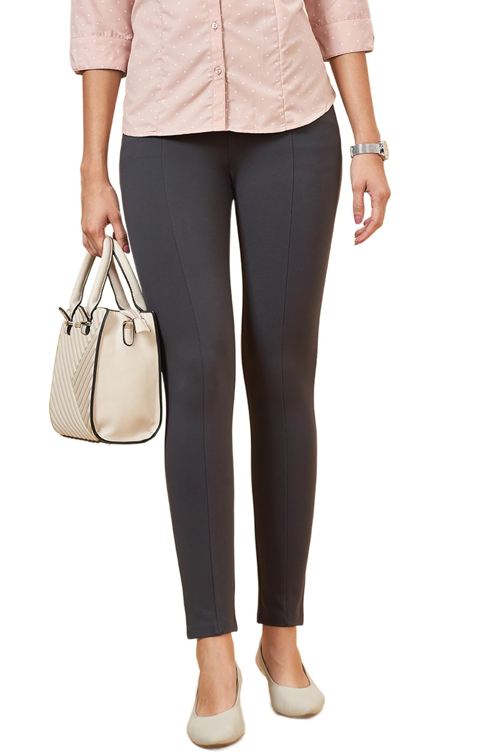 Annabelle by Pantaloons Women's Slim Fit Pants (110146489016_Ebony