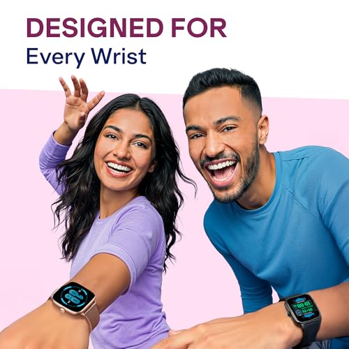 boAt Storm Verge, 1.72" (4.4 cm) Unisex Design, AuraVue Display with 20% Higher Brightness, Premium Metal Body, 80+ Sports Mode, Bluetooth Calling, Smart Watch for Men & Women (Black Leather)