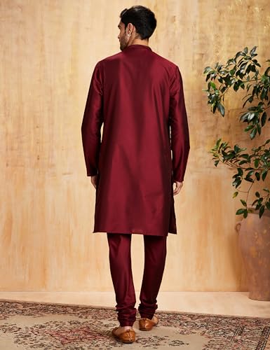 Amazon Brand - Symbol Men's 41" Kurta & Churidar Set_Sy-A23-Mna-Fktc-239_Maroon_Xl -