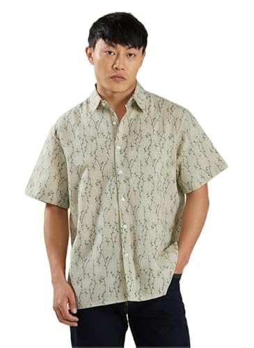 MARK & ALBERT Mens Half Sleeves Linen Shirt | Stylish Casual Shirt for Men