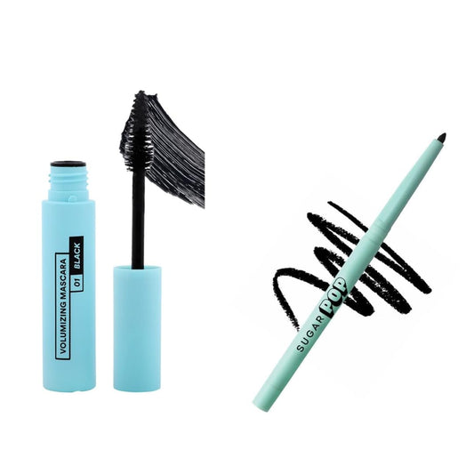 SUGAR POP Perfect Eye Combo Kit Mascara - 01 Black .9 ml & Kajal Matte black 01 ..Unique...