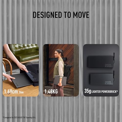 ASUS TUF A14 (2026),AMD Ryzen AI MAX+ 392, AMD Radeon 8060S iGPU,32GB RAM,1TB SSD, QHD+, 14"(35.5 cm),Windows 11, M365 Basic(1Y)* Office 2024,Jaeger Gray,1.48 Kg,FA401EA-RG020WS, Creator/Gaming Laptop