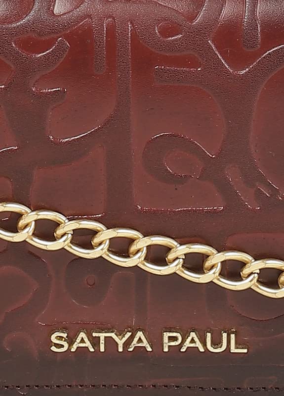 Satya Paul Wine Plum Leather Women Wallet for Women