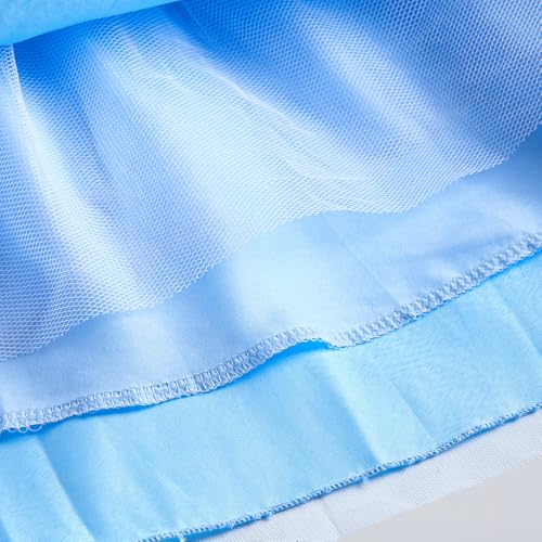 Hopscotch Girls Blue Short Sleeves Sequined Ruffled Gown for Age (12-24 Months)