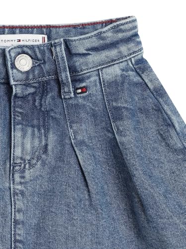 Girls Solid Relaxed Fit Mid Rise Skirt