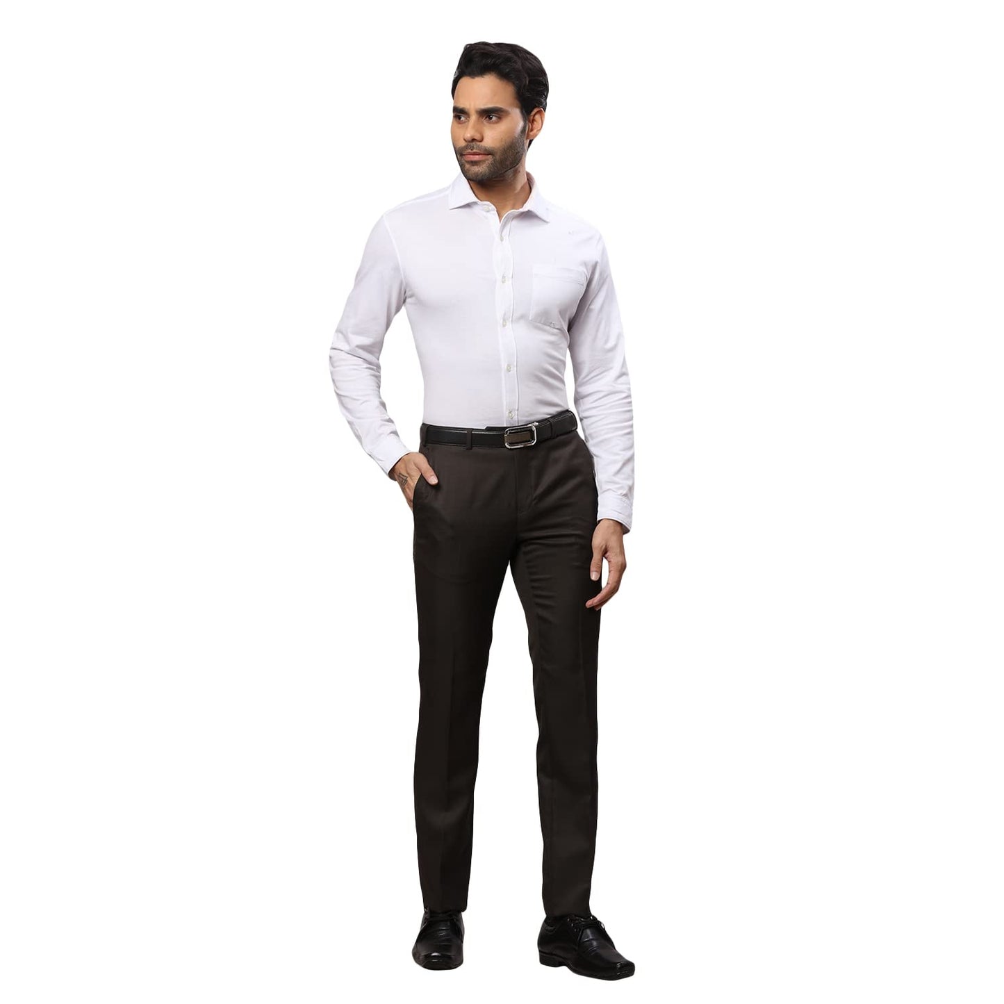 Raymond Dark Brown Trouser (Size: 36)-RMTS04699-O7