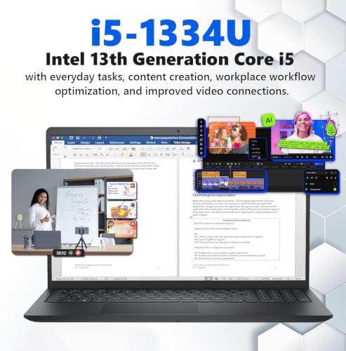 Dell 15.6in FHD IPS Touch Laptop Computer 16GB DDR5 5200MT/s RAM512GB SSD