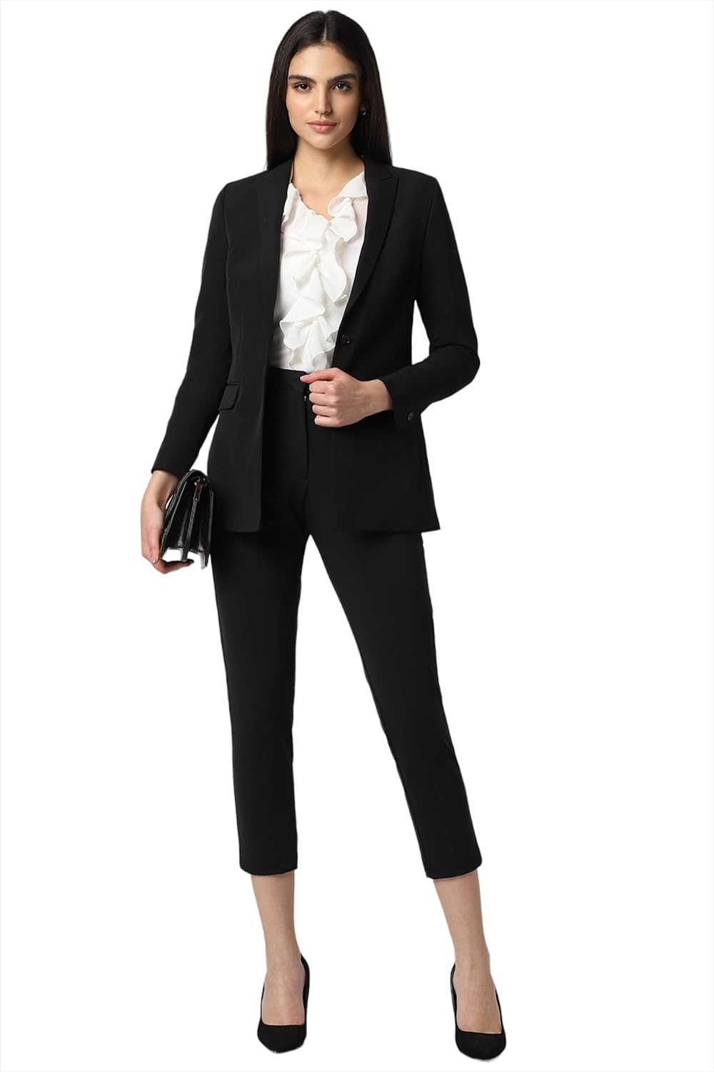 Van Heusen Women's Blazer (VWBZCRGBS62301_Black