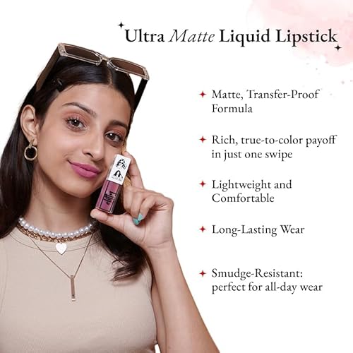 Elitty After Hours Liquid Lipstick Combo | Transfer proof, Smudge proof & Lightweight | (Pack of 3) | Matte Shades (Rusty Orange,Purple,Red) | 4 ML Each