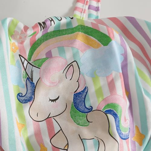 Hoscotch Girls Stripes Multi Sleeveless Jeans Set For Ages (2-3 Years)