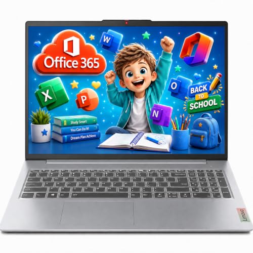 Lenovo IdeaPad Slim 3i 15.6" FHD Laptop with 1-Year Microsoft 365 Included, Intel N150 Processor, 8GB DDR5 RAM, 128GB SSD, Wi-Fi 6, Windows 11, Everyday Student Laptop, Grey