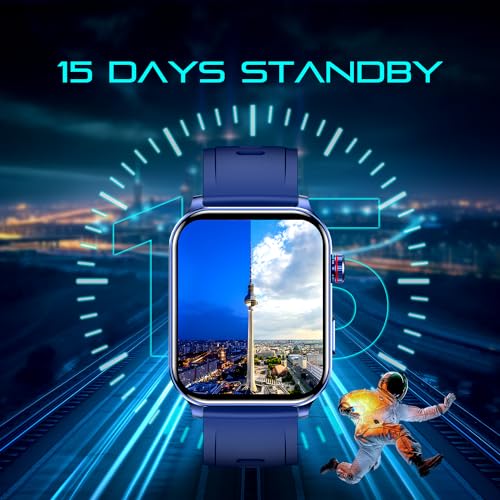 itel ICON 3 Smartwatch with Single chip BT Calling, 2.01" AMOLED Display, 500 Nits Brightness, Functional Crown, IP67 Waterproof, 170+ Watch Faces, 24Hr Health Monitor (Midnight Blue)