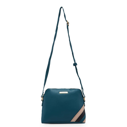 Caprese Ember Sling Medium (E) Green Bag for Women|Adjustable Strap for Comfortable Wear|Versatile Handbag for Everyday Use, Travel, and Special Occasions