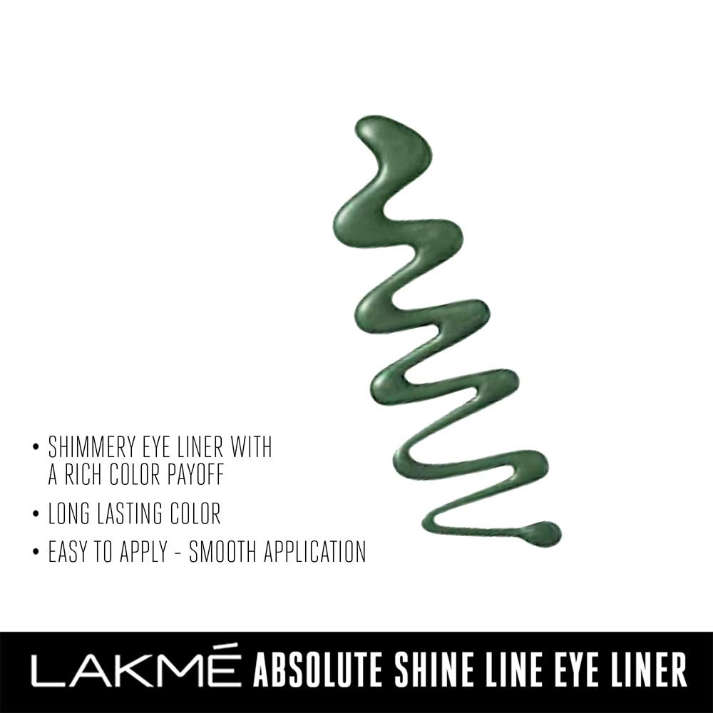 Lakme Absolute Unreal Precision Liquid Eye Liner Long Lasting Matte & Shimmer Finish, Lightweight & Smudgeproof Eye Liner, Sparkling Olive, 4.5ml