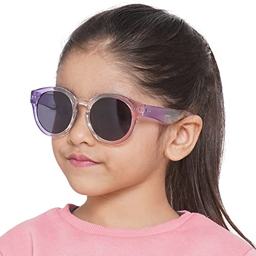 Carlton London Girl's Blue Lens & Purple Round Sunglasses
