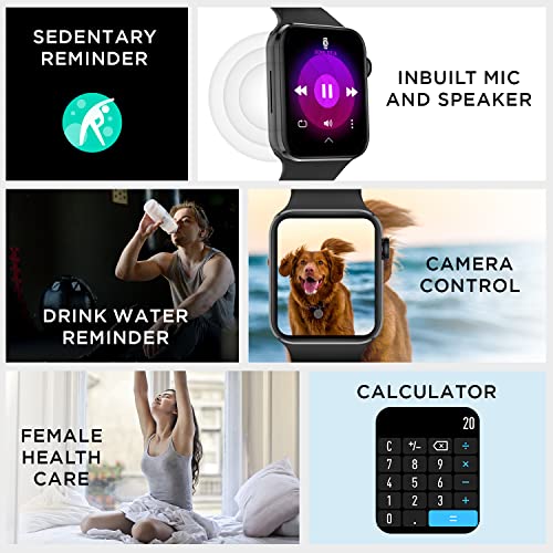 Fire-Boltt Visionary 1.78" AMOLED Bluetooth Calling Smartwatch with 368 * 448 Pixel Resolution, Rotating Crown & 60Hz Refresh Rate 100+ Sports Mode, TWS Connection, Voice Assistance (Black)