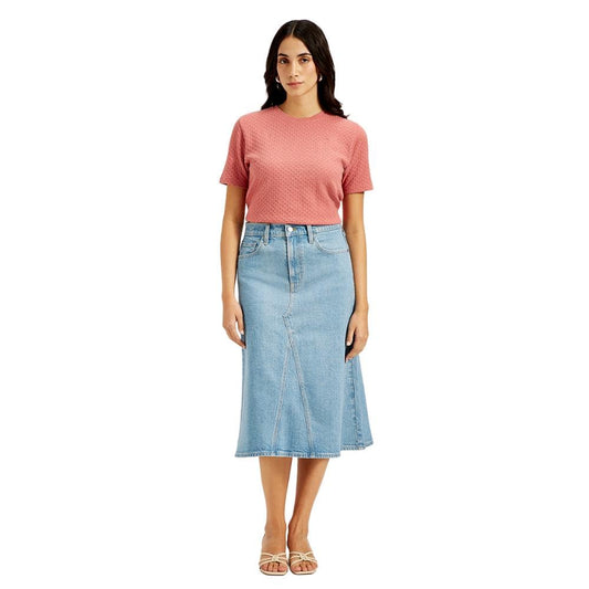Levi's Cotton Western Skirt Blue