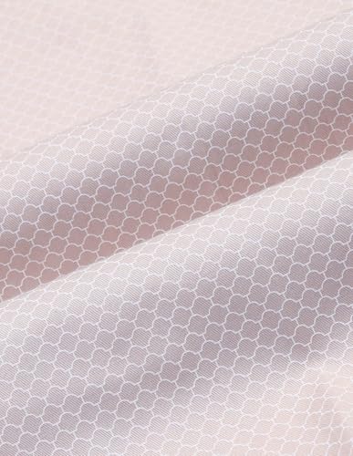 Arrow Mens Pink Geometric Full Sleeve Cotton Fitted Shirt (ARAISH0277_Pink_)