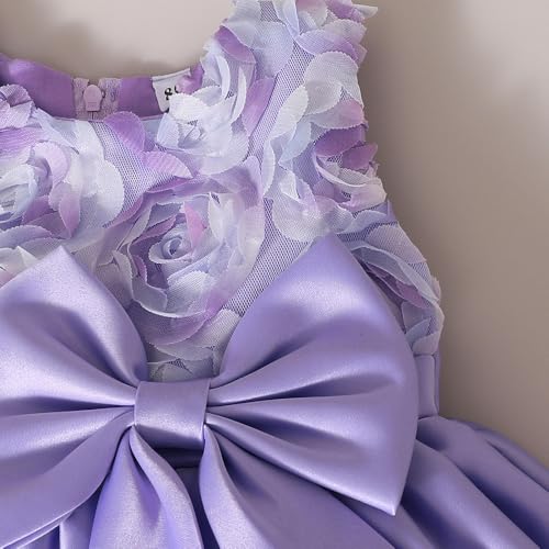 Hopscotch Girls Floral Applique Party Dress in Lavender Color for Age (2-3 Years)