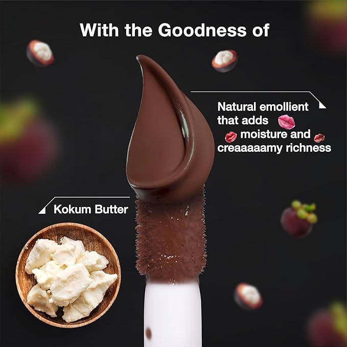 Dazller All Day Quick-Dry Lipcolour, Ultra-Matte, Smudge-Proof, Moisturising with Kokum Butter, Brown (DLC049)