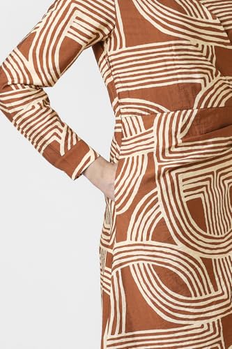 Van Heusen Women's Viscose Modern Above Knee Dress (VWDRURGFH97356_Brown