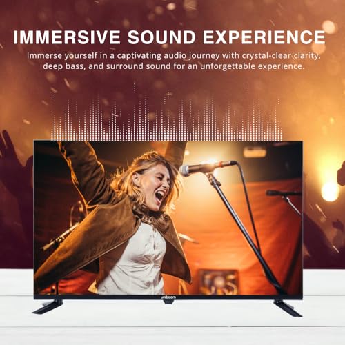 Uniboom_Optima Series 80 cm (32 inch) HD Ready LED TV 2026 Edition with 30W Sonic Boom - True Frameless - Aura Vision+ Display - 2 HDMI - (Non Smart) - 32N-ULT-AED