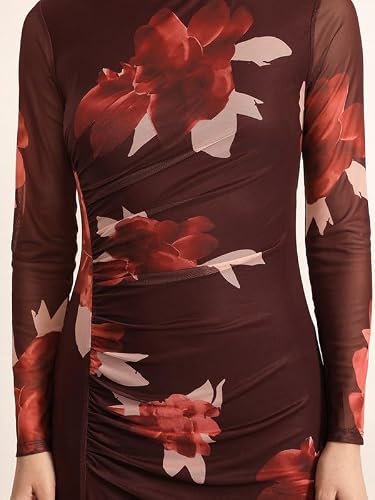 Kazo Botanical Midi Dress (Multicolor XL)
