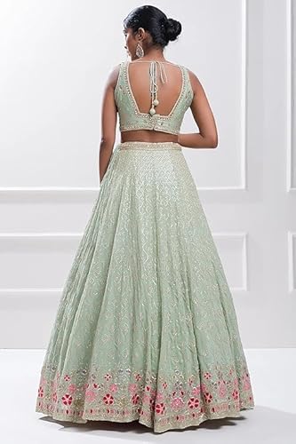 Women's Georgette Embroidery Lehenga Choli with Dupatta | Bridal Wedding Lehenga Choli for women