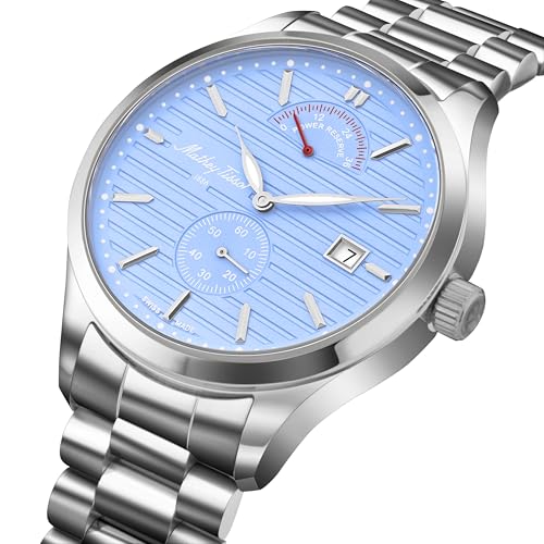 Mathey-Tissot Swiss Made Urban Power Reserve Quartz Blue Dial Analog Watch for Men - H411ATPRSK