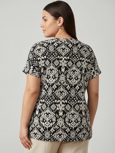 Max Women Printed T-Shirt (Black_XL)